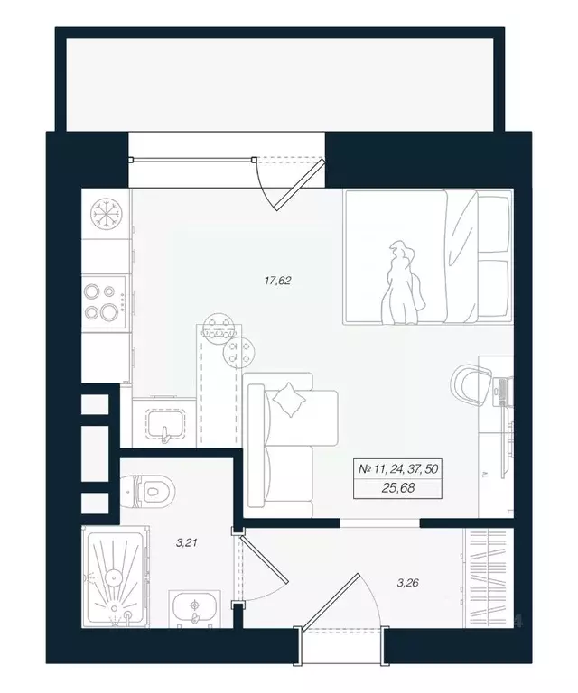 Студия Ленинградская область, Выборгский район, Рощино пгт ул. ... - Фото 1