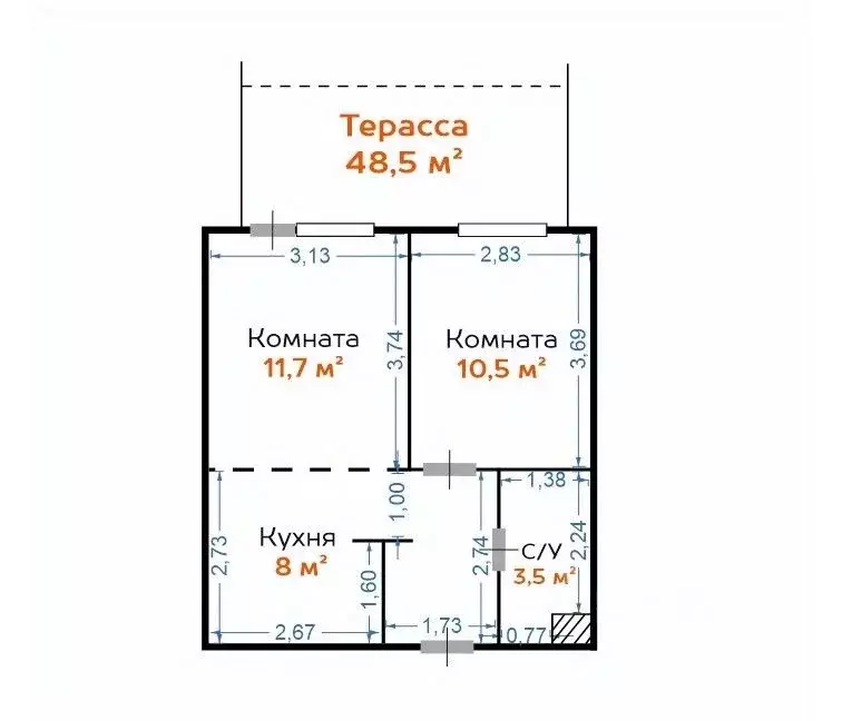 1-к кв. Москва Новоалексеевская ул., 16к4 (38.6 м) - Фото 2