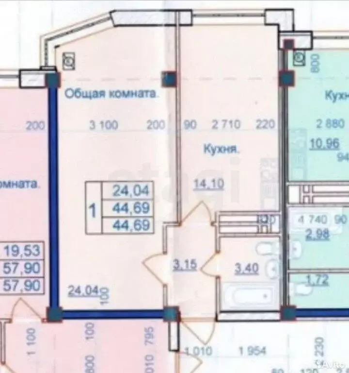 1-комнатная квартира: Махачкала, 2-й тупик Лаптиева, 10Б (45 м) - Фото 1