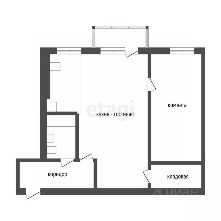 2-к кв. Омская область, Омск Ленинградская пл., 2а (45.3 м) - Фото 2