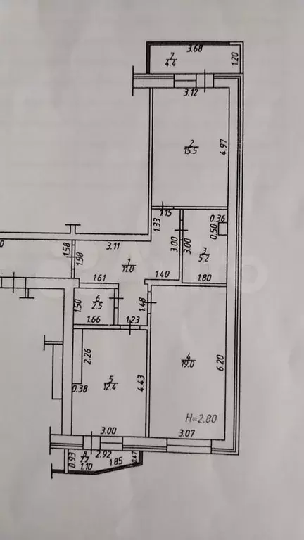 2-к. квартира, 72 м, 2/5 эт. - Фото 0