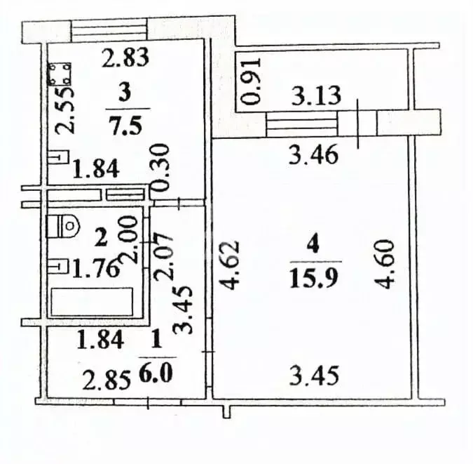 1-к кв. Липецкая область, Липецк ул. Теперика, 19 (32.9 м) - Фото 1
