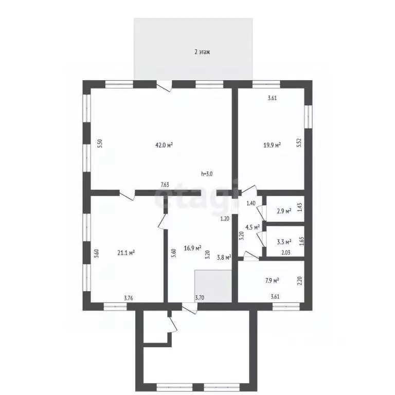 Дом в Ямало-Ненецкий АО, Ноябрьск пос. Самострой, ул. Березовая, 25 ... - Фото 2