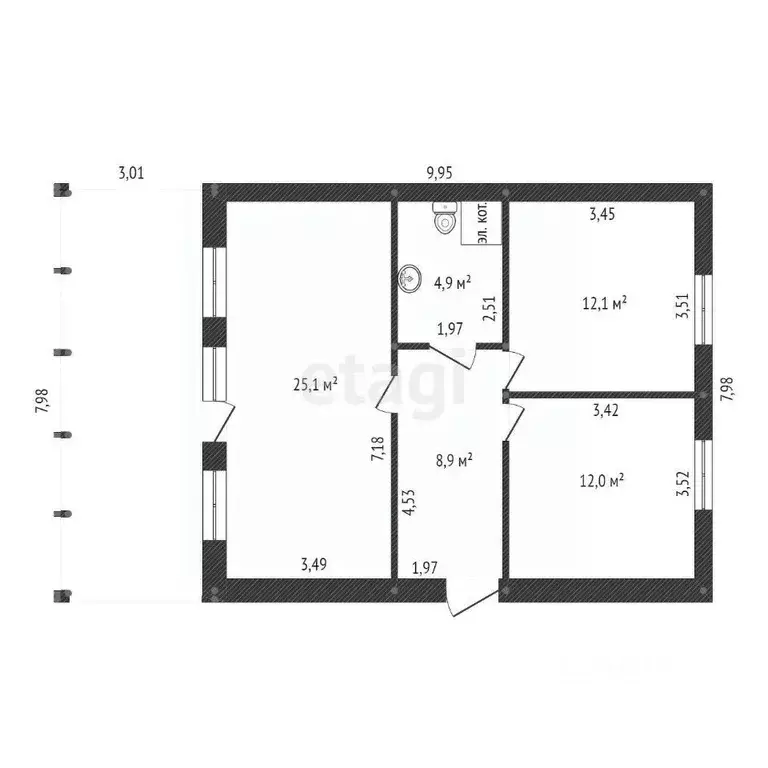 Дом в Башкортостан, Уфа Елкибаево-Федоровка-Самохваловка жилрайон, 9З ... - Фото 2