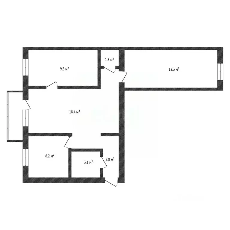 3-к кв. Нижегородская область, Нижний Новгород Гаражный проезд, 3 ... - Фото 2