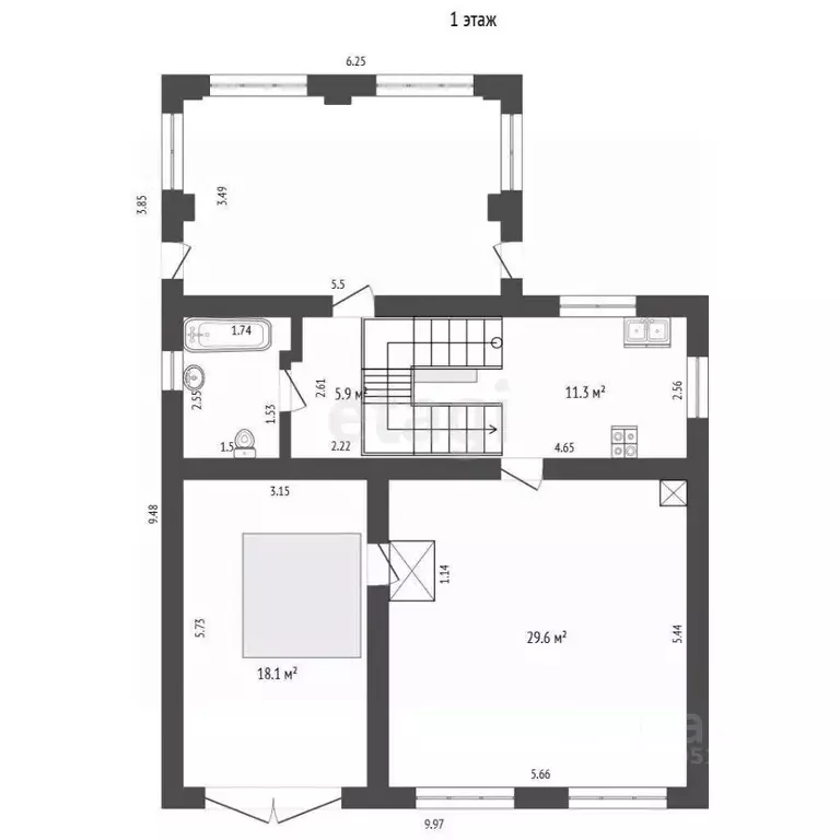 Дом в Ростовская область, Ростов-на-Дону ул. 1-я Турнирная (154 м) - Фото 2