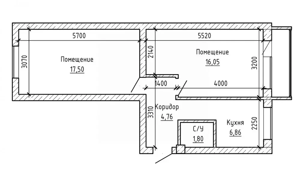 2-к кв. Кабардино-Балкария, Нальчик Кабардинская ул. (47.6 м) - Фото 2