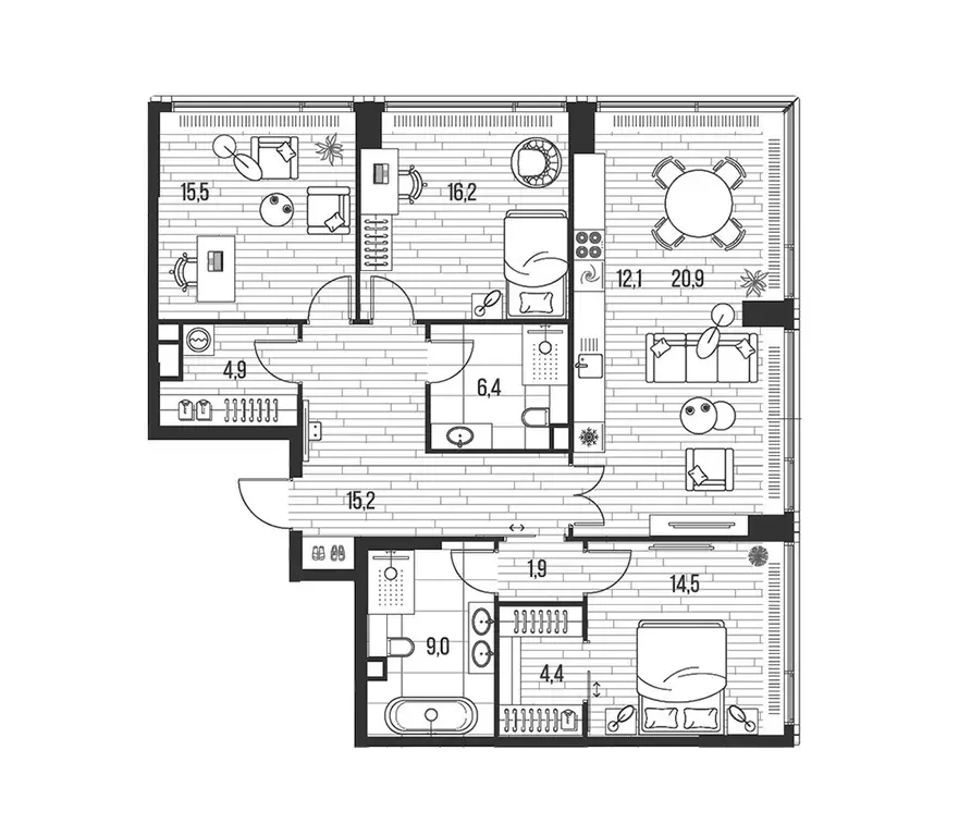Продаётся 3-к квартира, 121 м - Фото 0