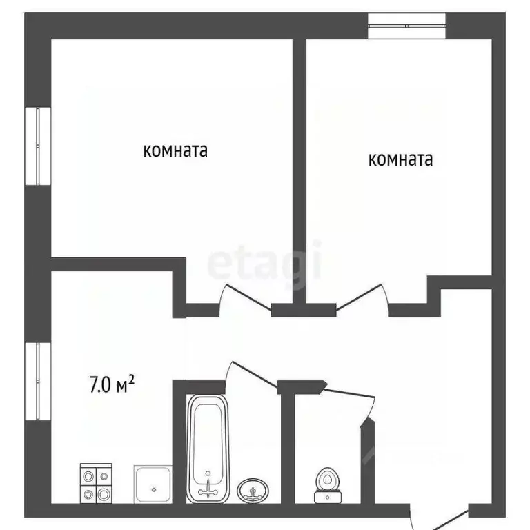 2-к кв. Ставропольский край, Минеральные Воды Московская ул. (41.7 м) - Фото 1