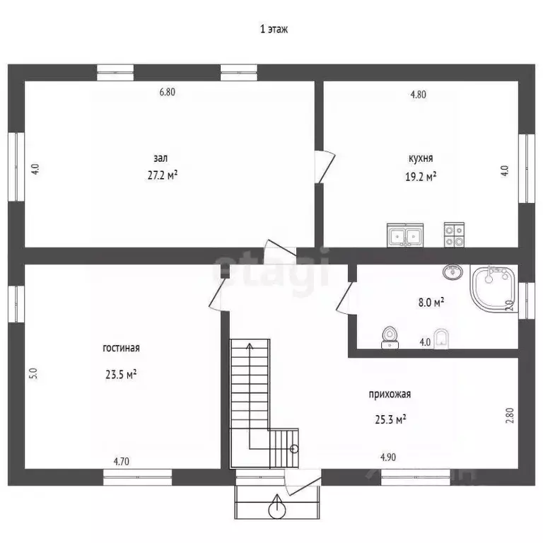 Дом в Севастополь ул. Летчика Канарева, 8 (247 м) - Фото 1