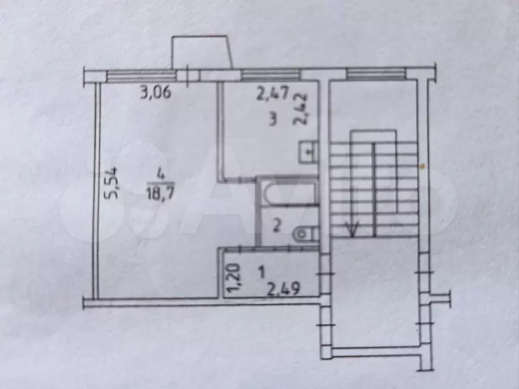 1-к. квартира, 30,5 м, 2/5 эт. - Фото 0