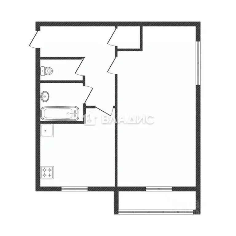1-к кв. Белгородская область, Белгород ул. Губкина, 42г (36.0 м) - Фото 2