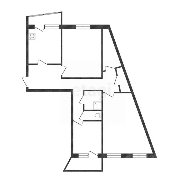 3-к кв. Ханты-Мансийский АО, Сургут просп. Мира, 17 (83.5 м) - Фото 1