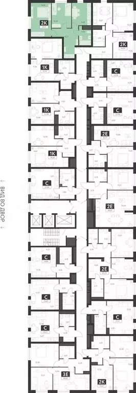 2-к. квартира, 48,7 м, 2/25 эт. - Фото 1