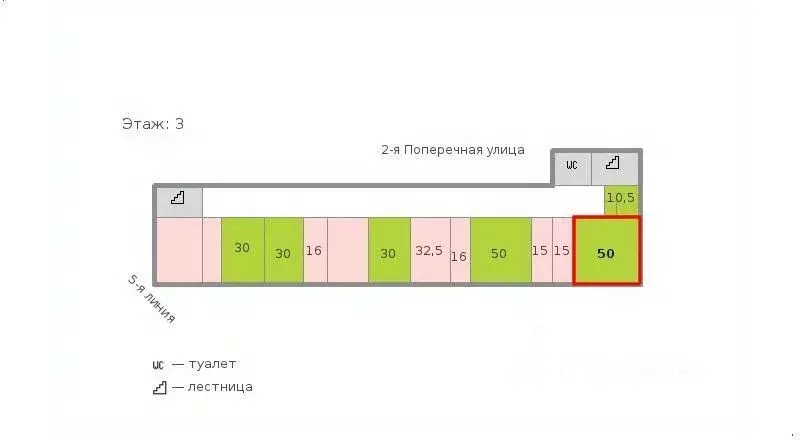 Офис в Санкт-Петербург ул. 2-я Поперечная, 15А (50 м) - Фото 1