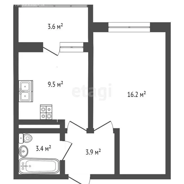 1-комнатная квартира: Анапа, Крестьянская улица, 27к3 (33 м) - Фото 1