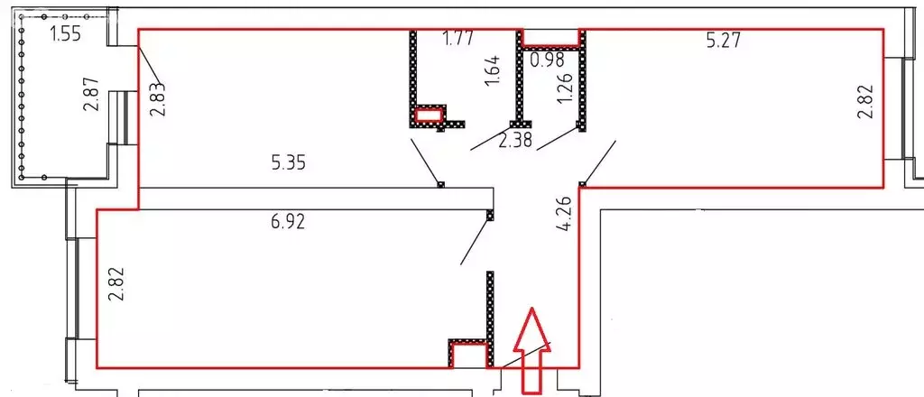2-комнатная квартира: село Тарасовка, микрорайон Пушкарь, 2 (59.6 м) - Фото 1