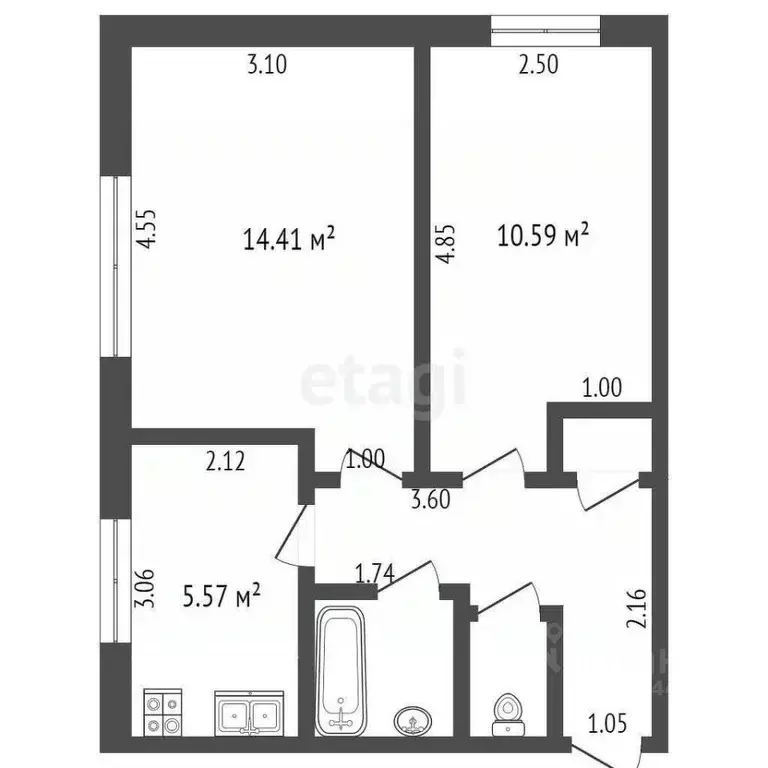 2-к кв. Владимирская область, Покров пос. Введенский, ул. Зеленая, 36 ... - Фото 2