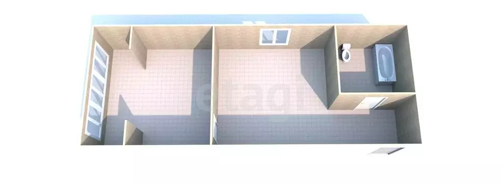 1-комнатная квартира: Южно-Сахалинск, проспект Мира, 306к1 (45.6 м) - Фото 1