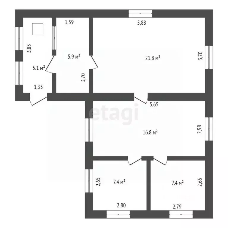 Дом в Амурская область, Благовещенск Тенистая ул., 81 (64 м) - Фото 1
