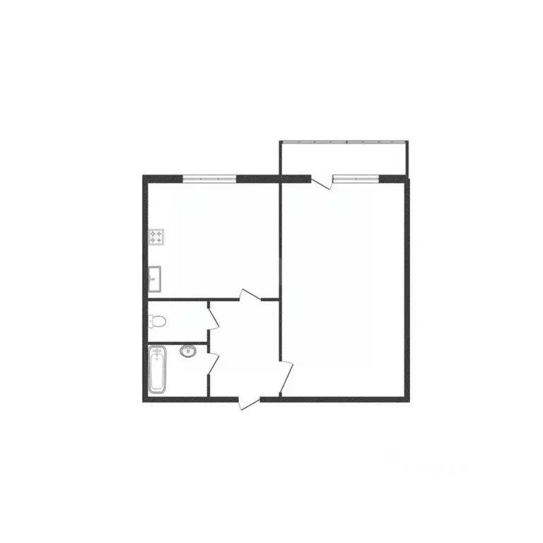 1-к кв. Белгородская область, Белгород ул. Губкина, 42в (35.0 м) - Фото 1