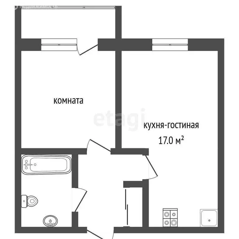 1-комнатная квартира: Новый Уренгой, район Северная Жилая Часть, ... - Фото 1