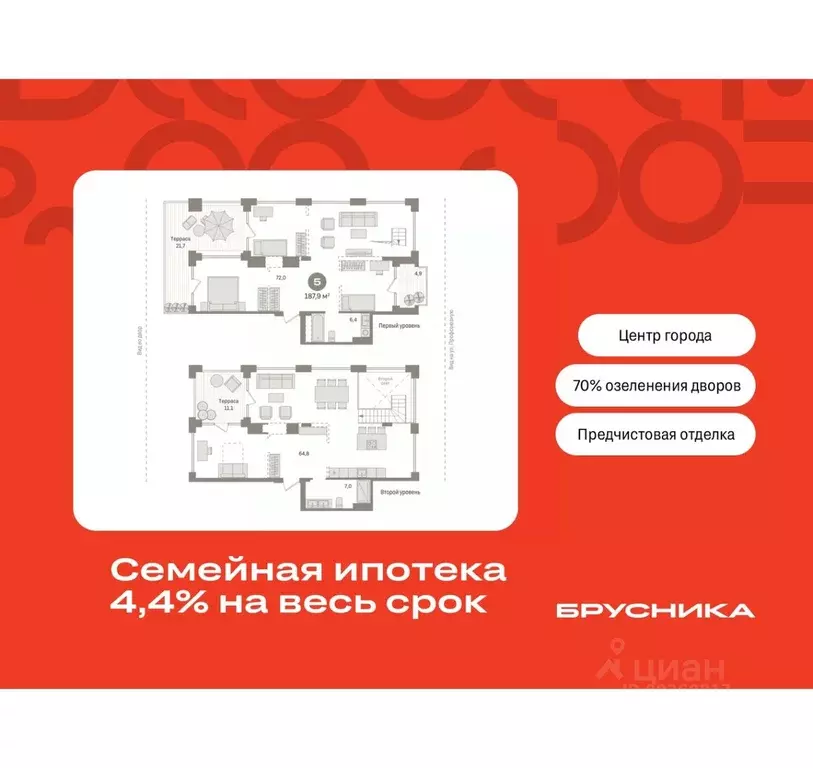 5-к кв. Тюменская область, Тюмень Причальная ул., 11 (187.87 м) - Фото 0