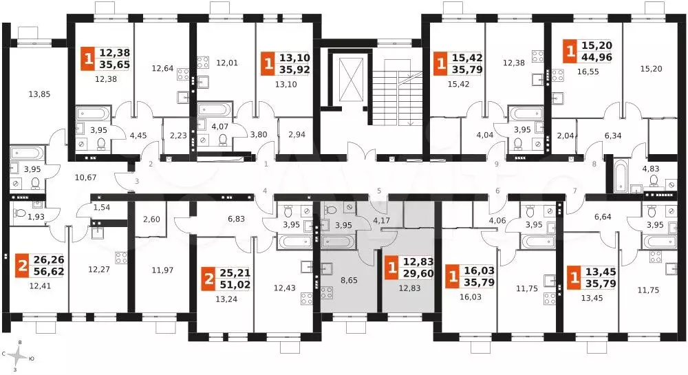 1-к. квартира, 29,6 м, 2/3 эт. - Фото 1