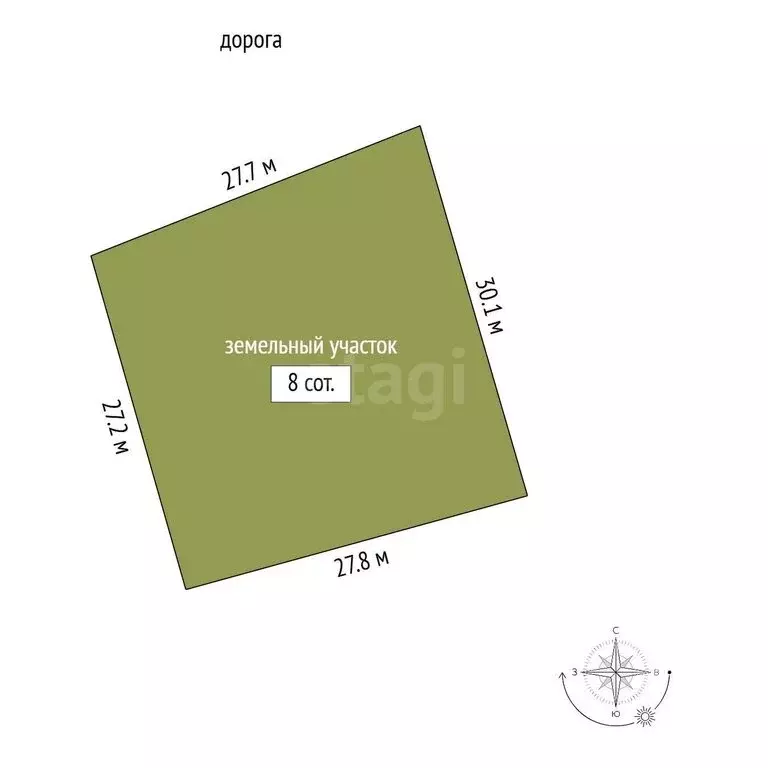 Участок в Мгинское городское поселение, посёлок Апраксин (8 м) - Фото 1