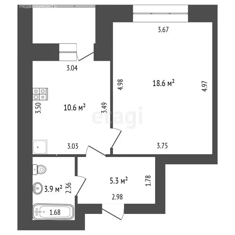1-комнатная квартира: Саранск, проспект 60 лет Октября, 2/7 (39.8 м) - Фото 1