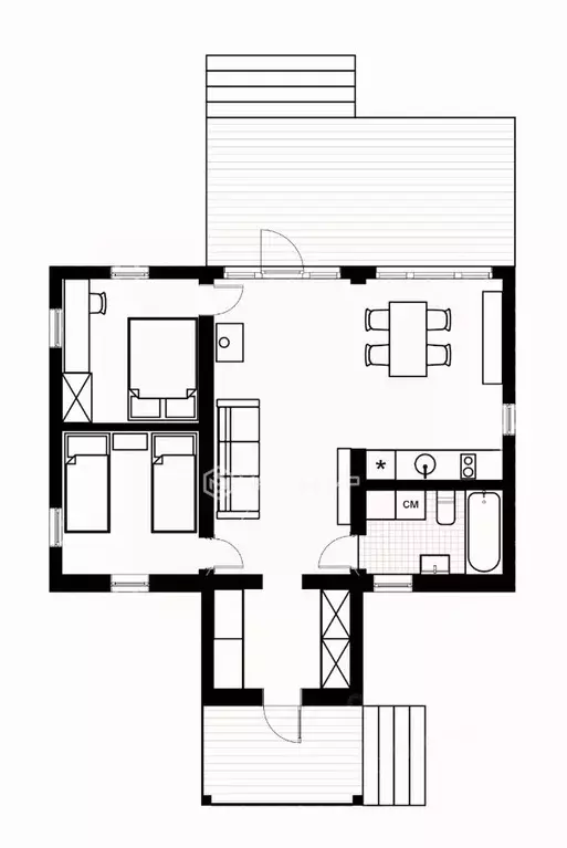 Дом в Ленинградская область, Приозерский район, Запорожское с/пос, ... - Фото 2