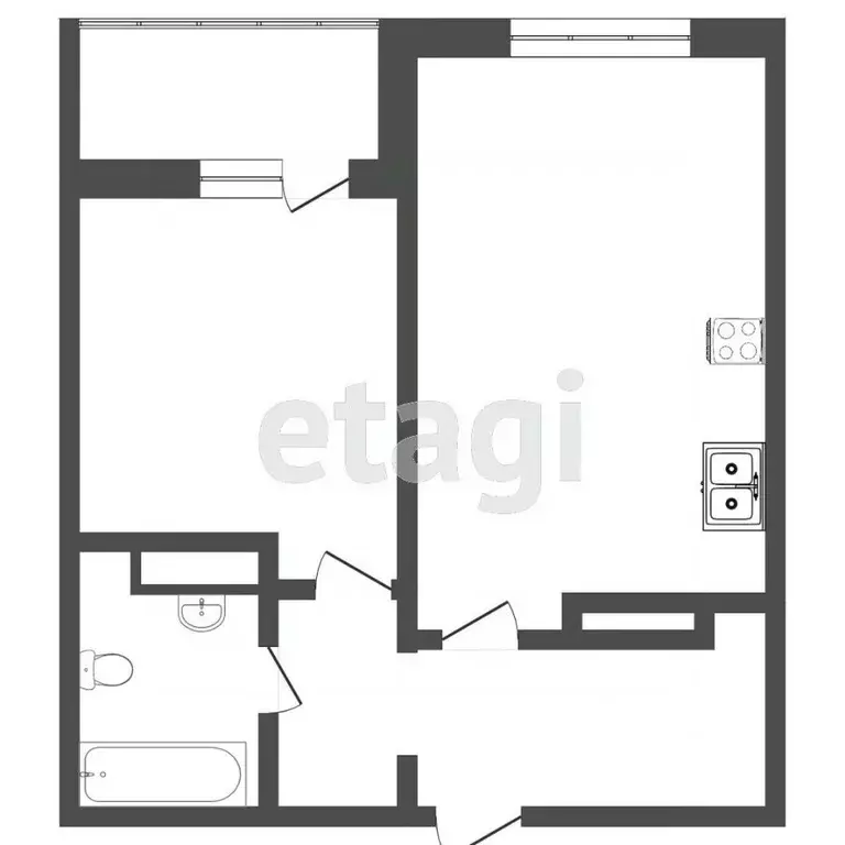 1-к кв. Тюменская область, Тюмень ул. Вадима Бованенко, 4к1 (37.1 м) - Фото 2