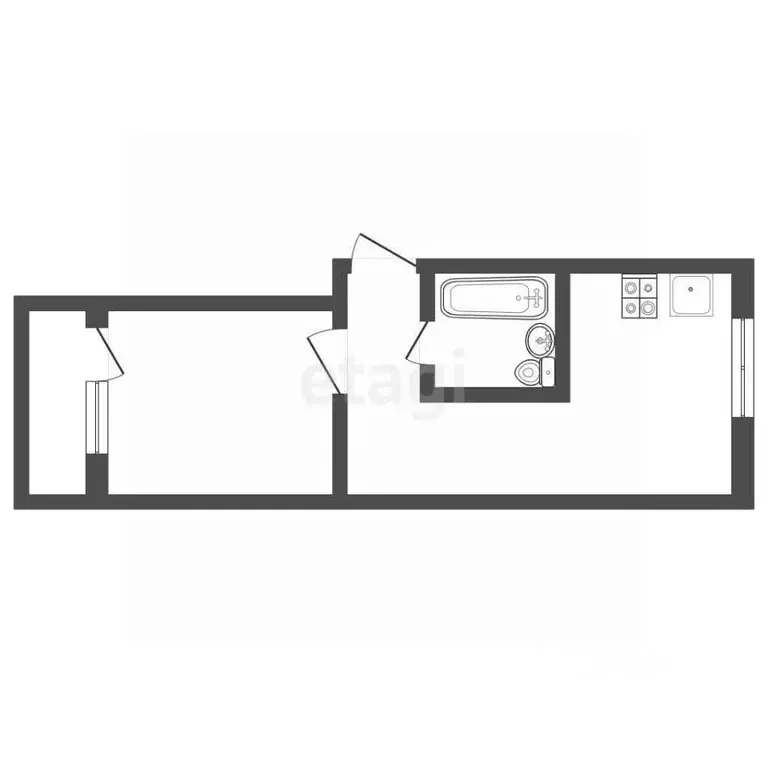 1-к кв. Владимирская область, Ковров Еловая ул., 80/1 (40.9 м) - Фото 1