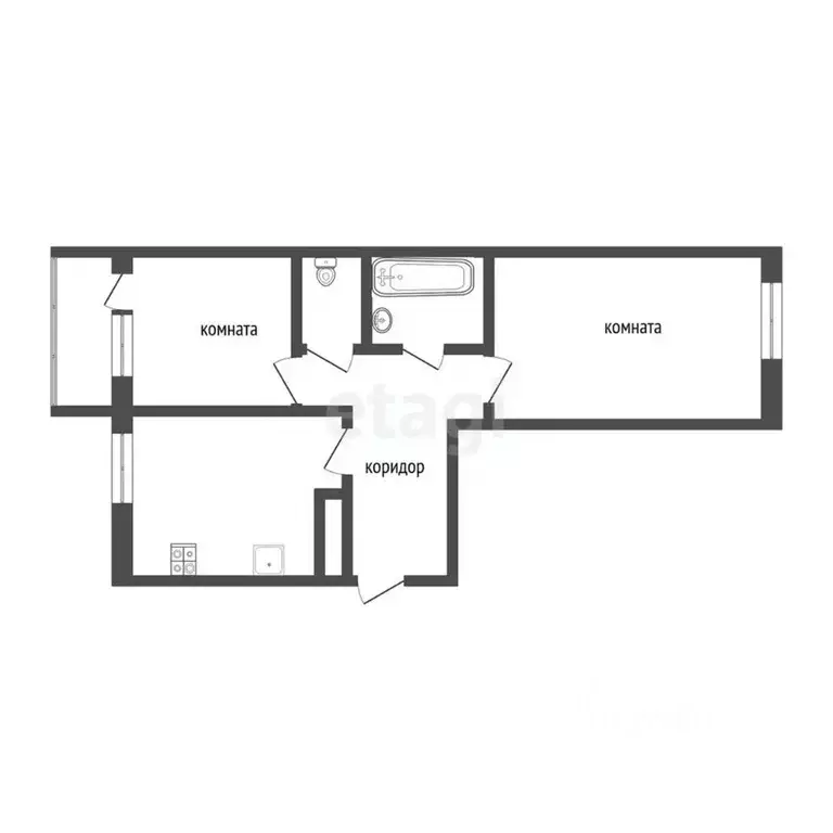 2-к кв. Костромская область, Кострома Никитская ул., 142 (64.9 м) - Фото 2