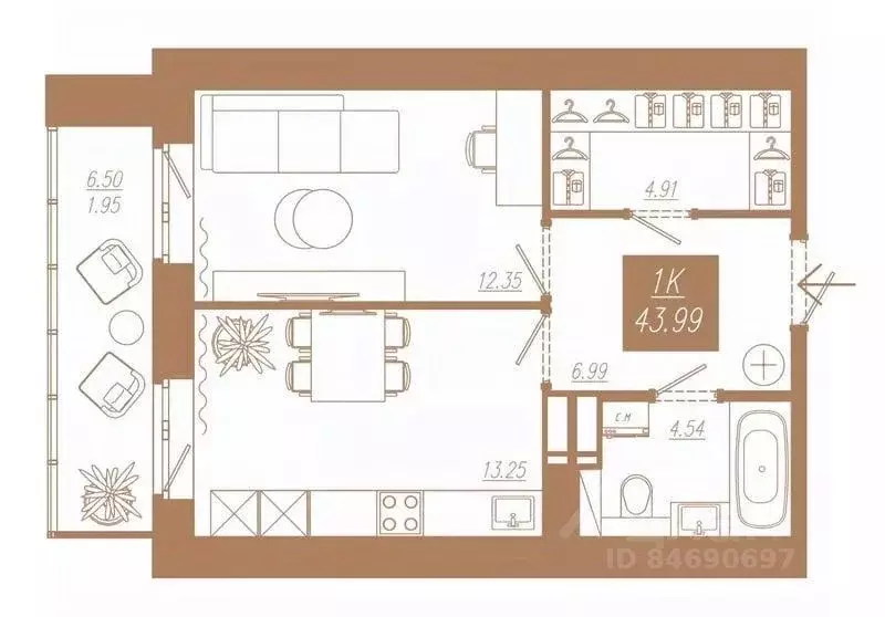 1-к кв. Красноярский край, Красноярск ул. 3-я Краснодарская, 14А/3 ... - Фото 1