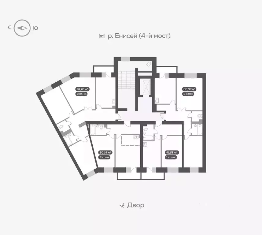 1-к кв. Красноярский край, Красноярск ул. Академгородок, 80 (41.1 м) - Фото 1