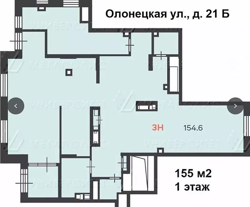 Помещение свободного назначения в Москва Олонецкая ул., 21Б (155 м) - Фото 1