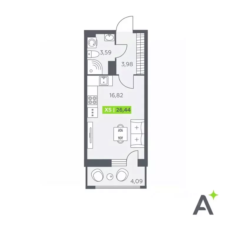 Студия Ленинградская область, Всеволожский район, Заневское городское ... - Фото 1
