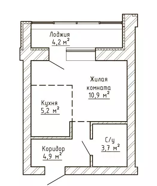 1-к кв. Самарская область, Тольятти Елки Парк жилой комплекс (26.8 м) - Фото 0