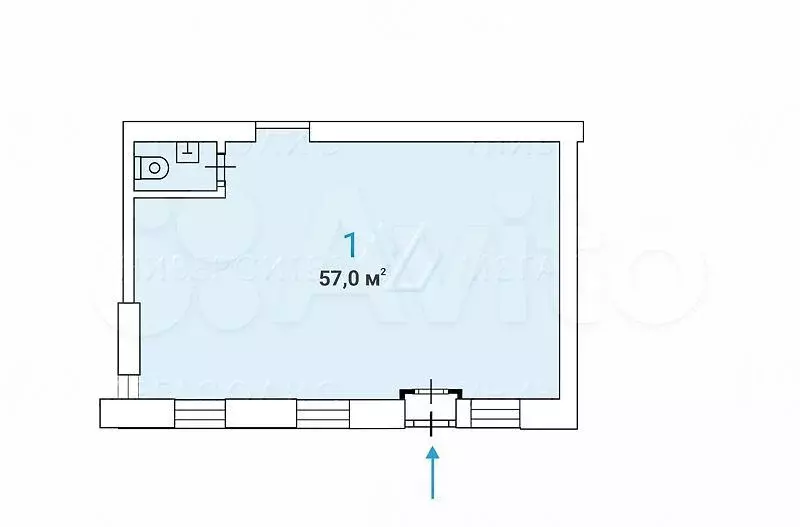 помещение свободного назначения 57 м - Фото 0