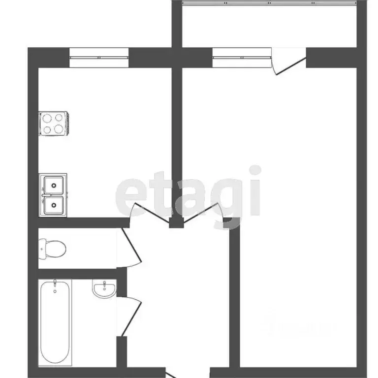 1-к кв. Тюменская область, Тобольск 7-й мкр, 4 (36.0 м) - Фото 2