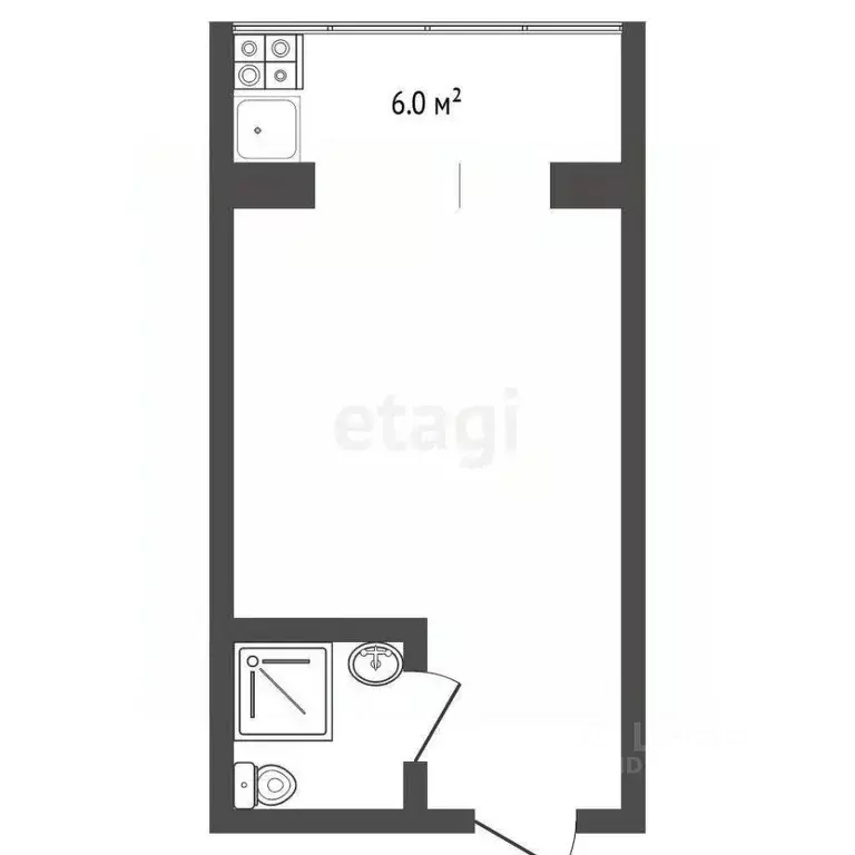 Студия Тюменская область, Тюмень ул. 30 лет Победы, 81 (16.9 м) - Фото 2