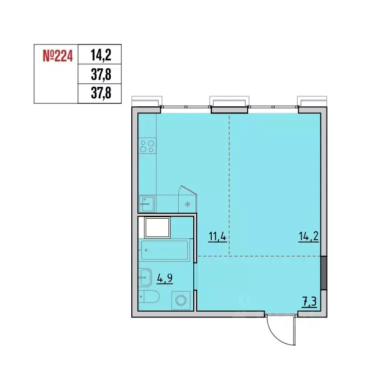 1-к кв. Иркутская область, Иркутский муниципальный округ, Маркова рп, ... - Фото 1