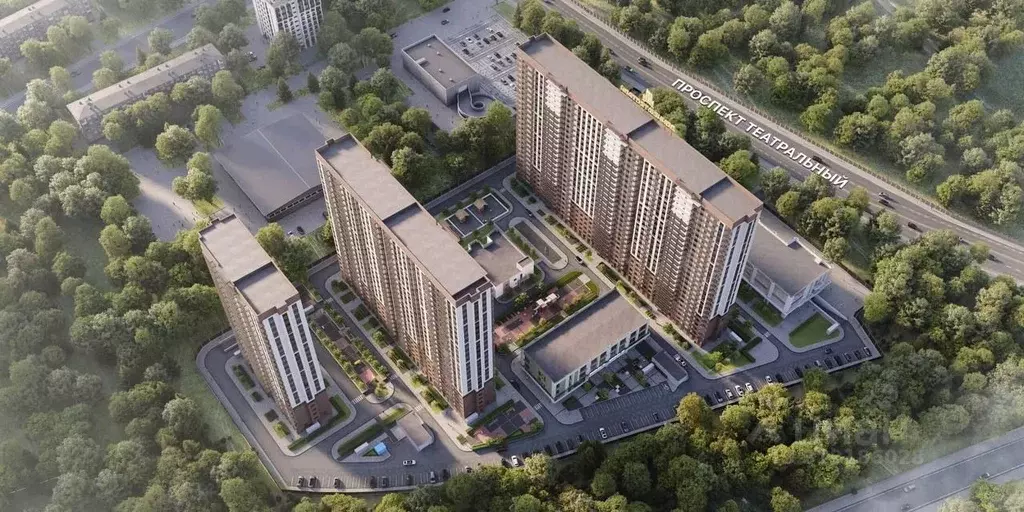 2-к кв. Ростовская область, Ростов-на-Дону Театральный просп., 62 ... - Фото 1