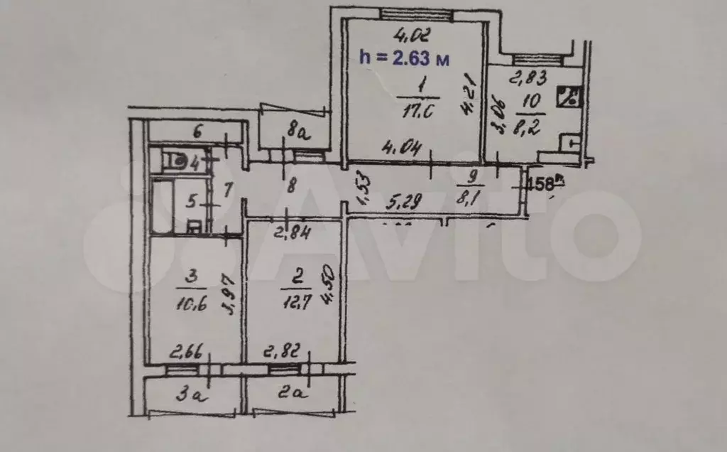 3-к. квартира, 70 м, 8/14 эт. - Фото 0