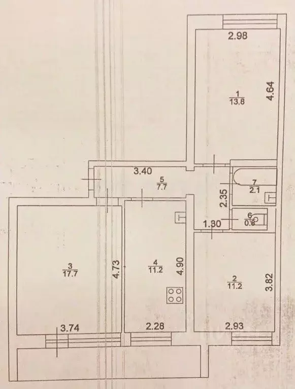 3-к кв. Татарстан, Казань ул. Копылова, 12 (65.5 м) - Фото 1