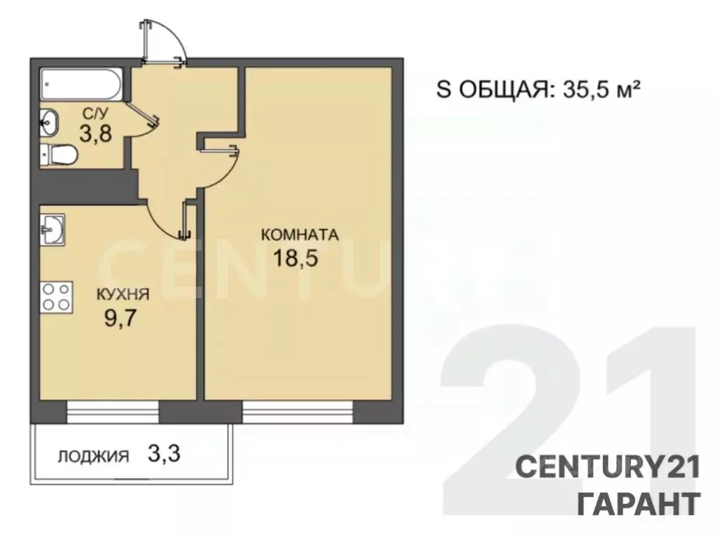 1-к кв. Санкт-Петербург ул. Маршала Казакова, 58 (35.5 м) - Фото 2