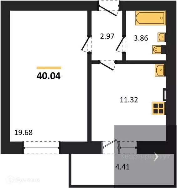 Продаётся 1-к квартира, 40.04 м - Фото 0