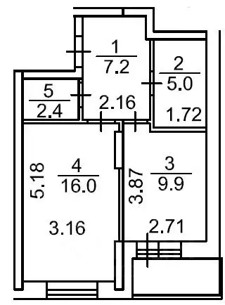 1-к кв. Новосибирская область, Новосибирск ул. Николаева, 18 (43.9 м) - Фото 0