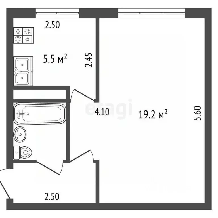 1-к кв. Орловская область, Орел ул. Игнатова, 11А (30.4 м) - Фото 2